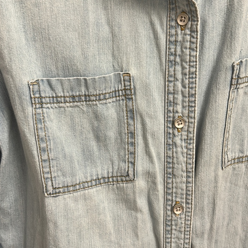 Target Universal Thread light denim button down - Picture 4 of 5